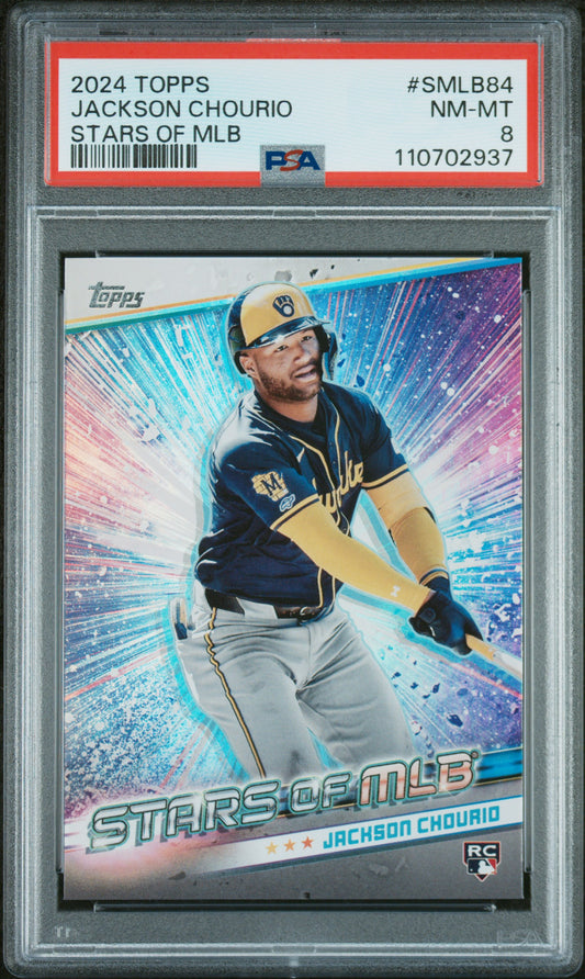 2024 Topps Stars Of Mlb #SMLB84 Jackson Chourio Update PSA 8