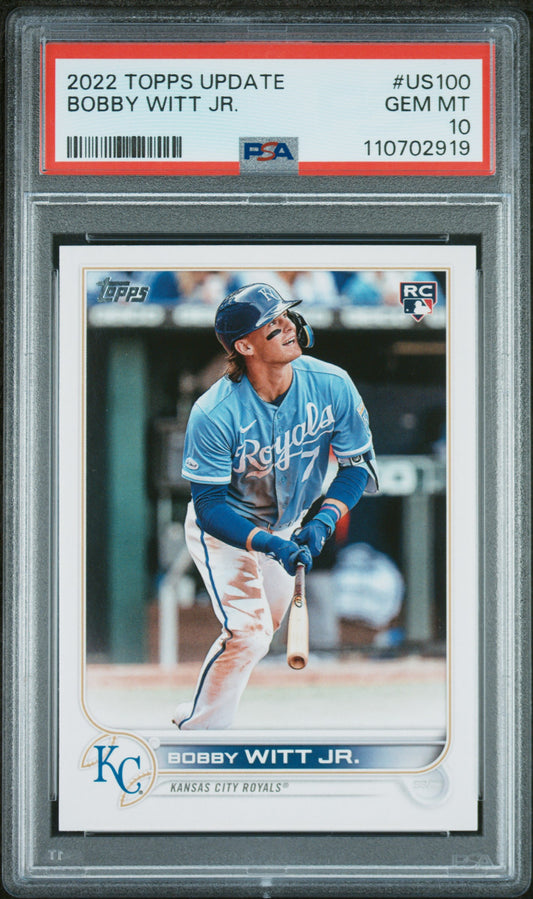 2022 Topps Update #US100 Bobby Witt Jr. PSA 10
