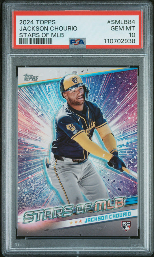 2024 Topps Stars Of Mlb #SMLB84 Jackson Chourio Update PSA 10