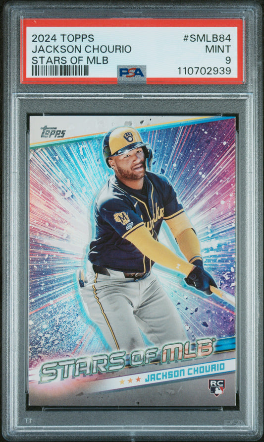 2024 Topps Stars Of Mlb #SMLB84 Jackson Chourio Update PSA 9