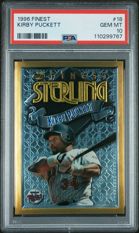 1996 Finest #18 Kirby Puckett PSA 10
