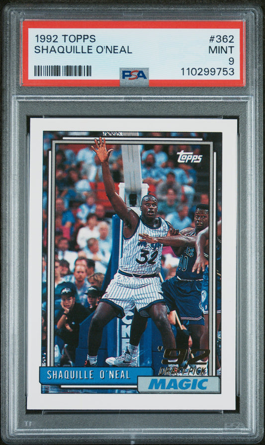 1992 Topps #362 Shaquille O'Neal PSA 9