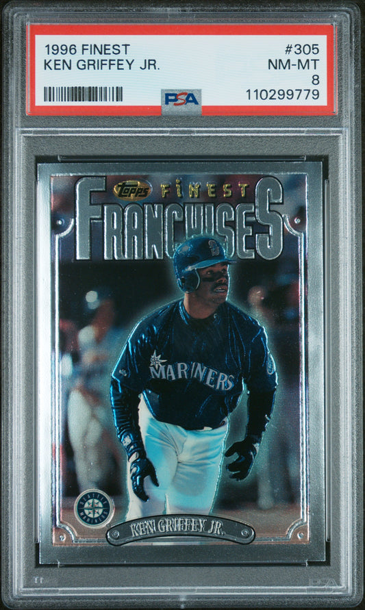 1996 Finest #305 Ken Griffey Jr. PSA 8