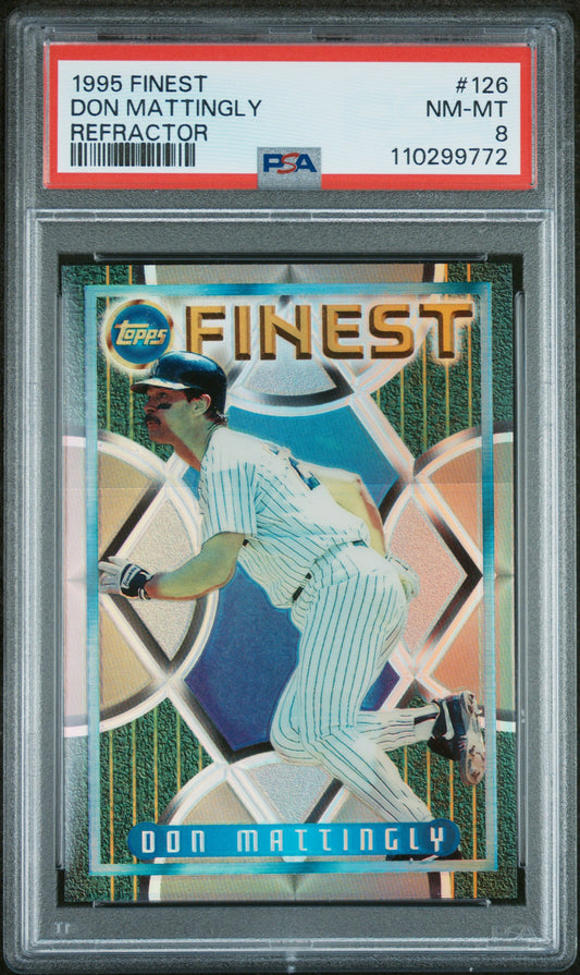 1995 Finest #126 Don Mattingly Refractor PSA 8
