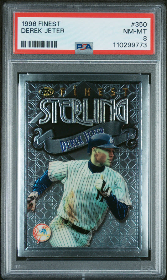 1996 Finest #350 Derek Jeter PSA 8