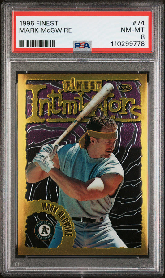 1996 Finest #74 Mark Mcgwire PSA 8