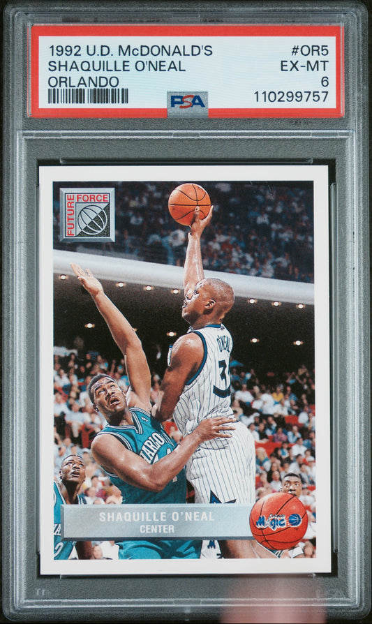 1992 Upper Deck Mcdonald'S #OR5 Shaquille O'Neal Orlando PSA 6