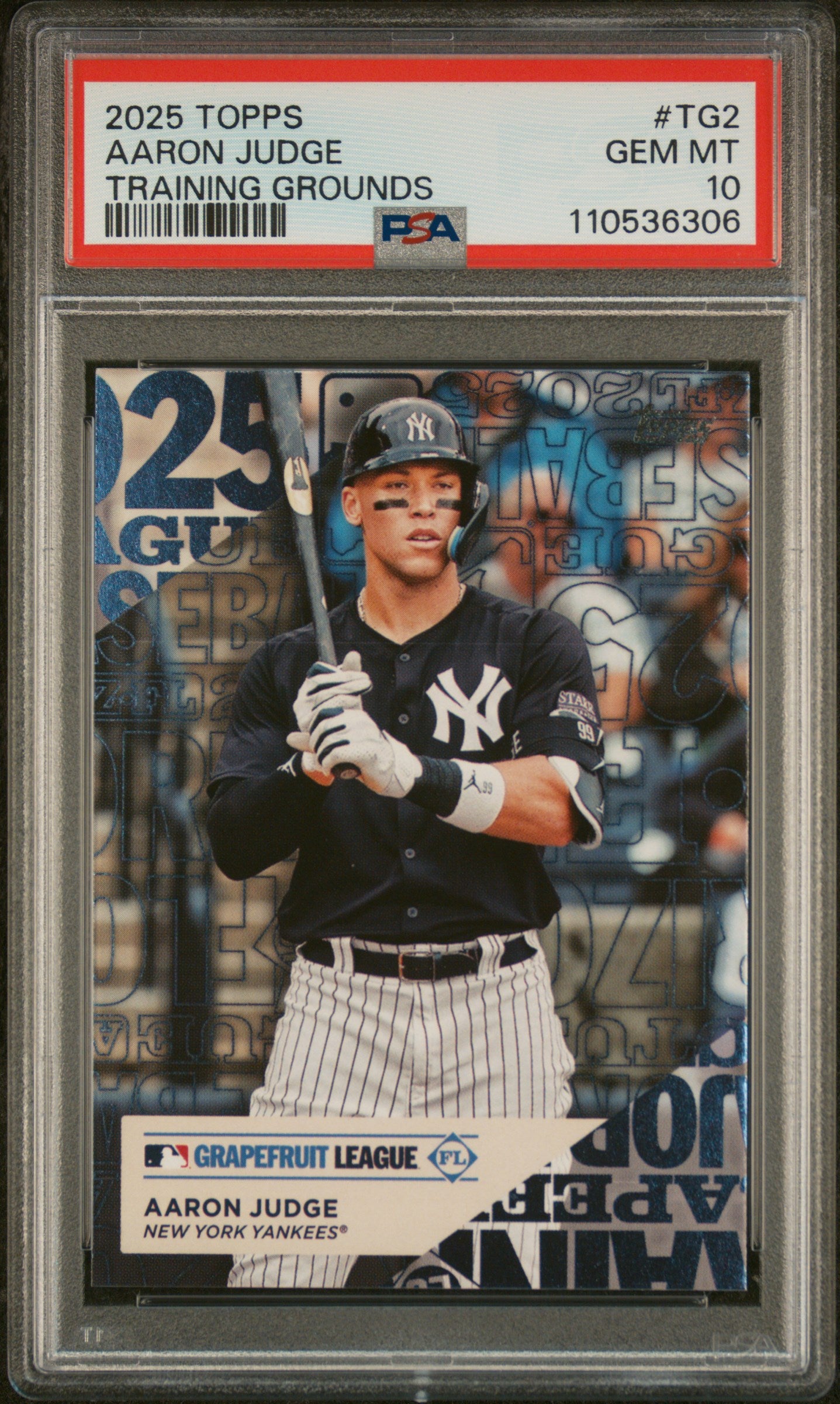 2025 Topps Training Grounds #TG2 Aaron Judge PSA 10