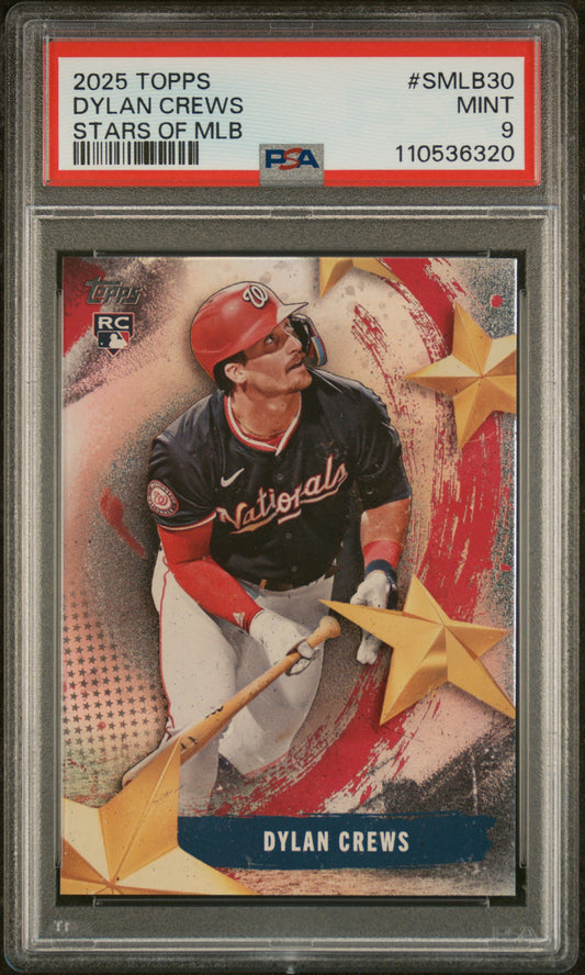 2025 Topps Stars Of Mlb #SMLB30 Dylan Crews PSA 9