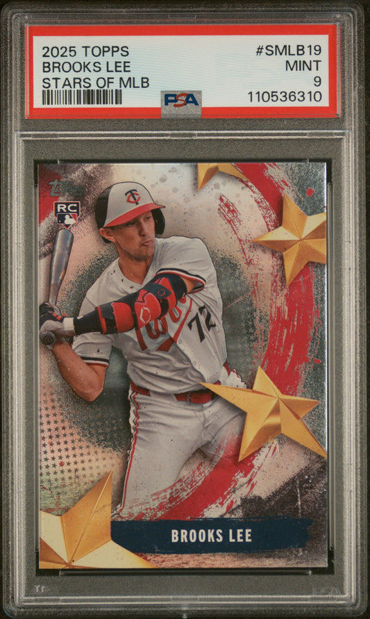 2025 Topps Stars Of Mlb #SMLB19 Brooks Lee PSA 9