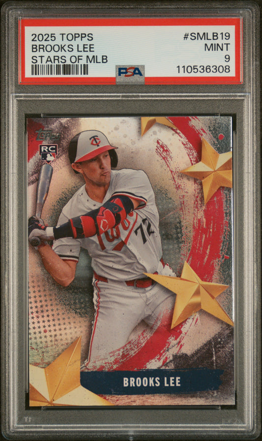 2025 Topps Stars Of Mlb #SMLB19 Brooks Lee PSA 9
