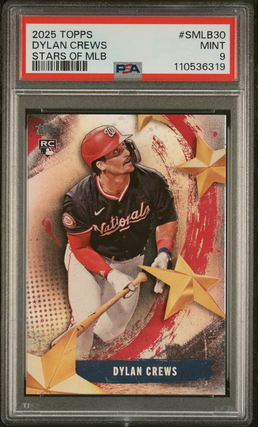 2025 Topps Stars Of Mlb #SMLB30 Dylan Crews PSA 9