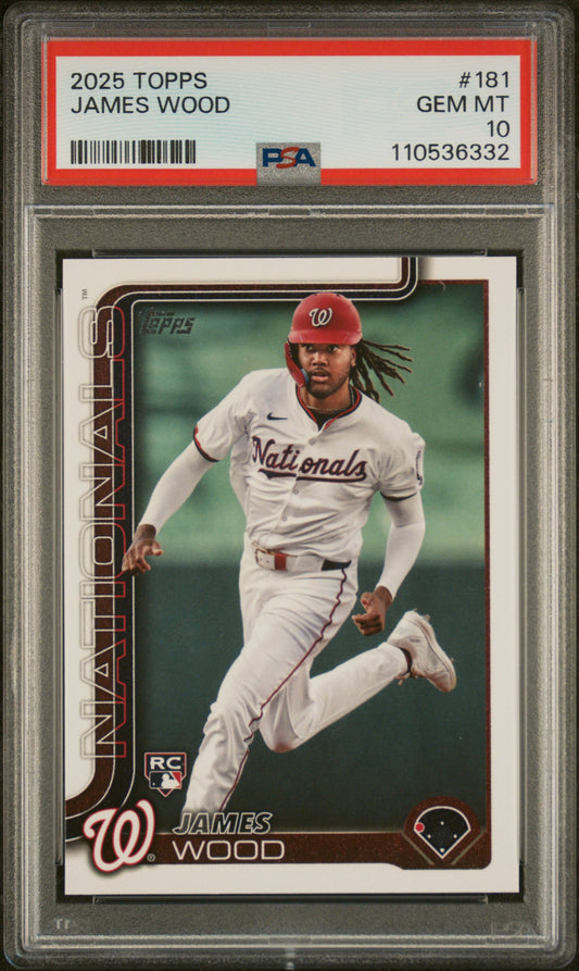 2025 Topps #181 James Wood PSA 10