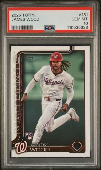 2025 Topps #181 James Wood PSA 10