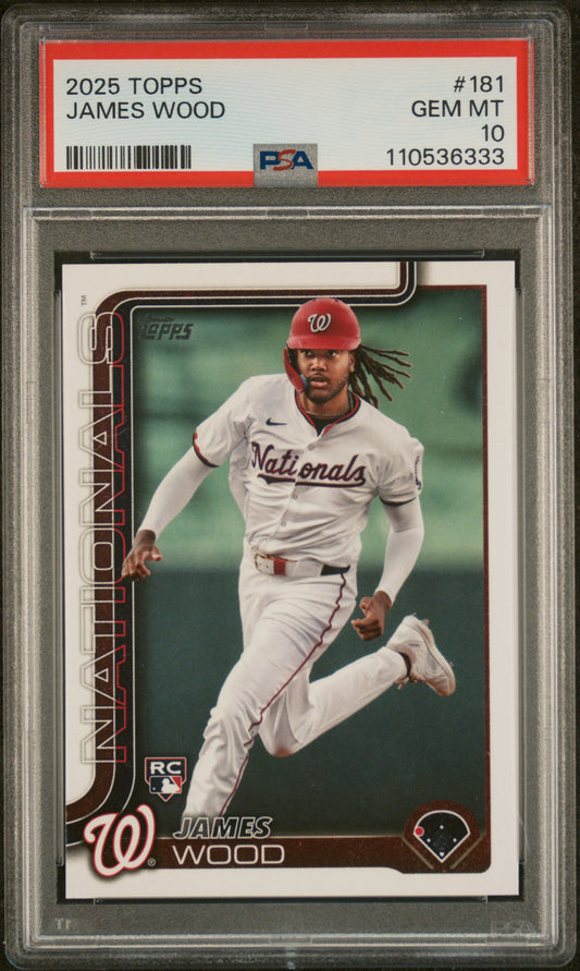 2025 Topps #181 James Wood PSA 10