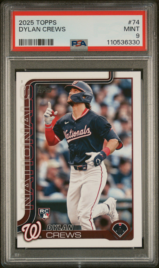 2025 Topps #74 Dylan Crews PSA 9