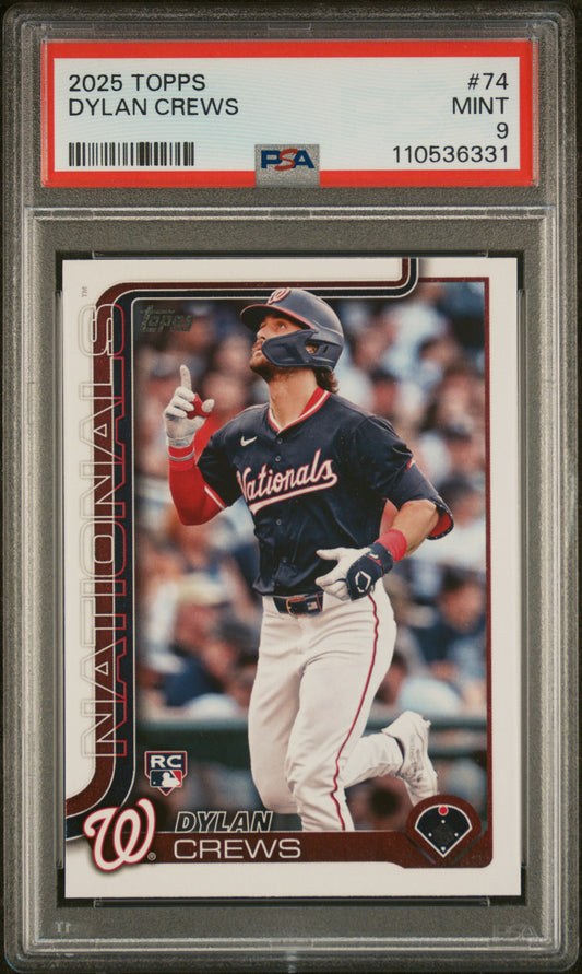 2025 Topps #74 Dylan Crews PSA 9