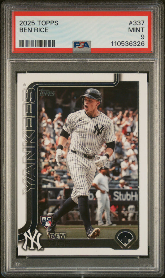 2025 Topps #337 Ben Rice PSA 9