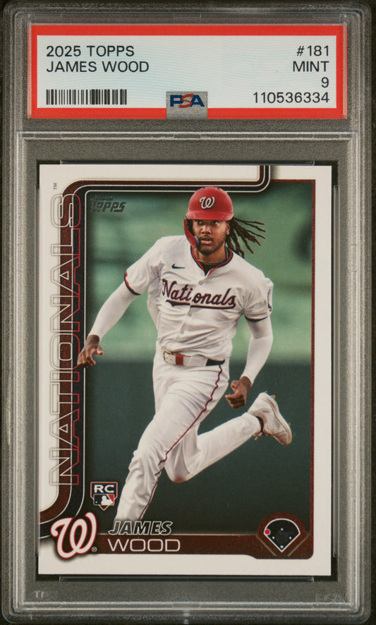 2025 Topps #181 James Wood PSA 9
