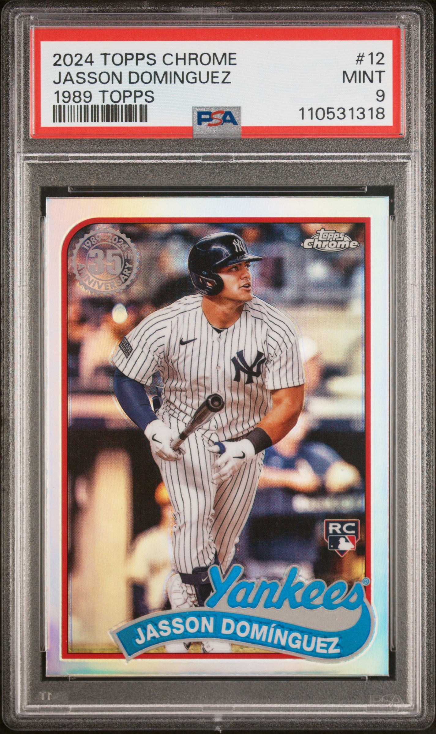 2024 Topps Chrome 1989 Topps Baseball #12 Jasson Dominguez PSA 9