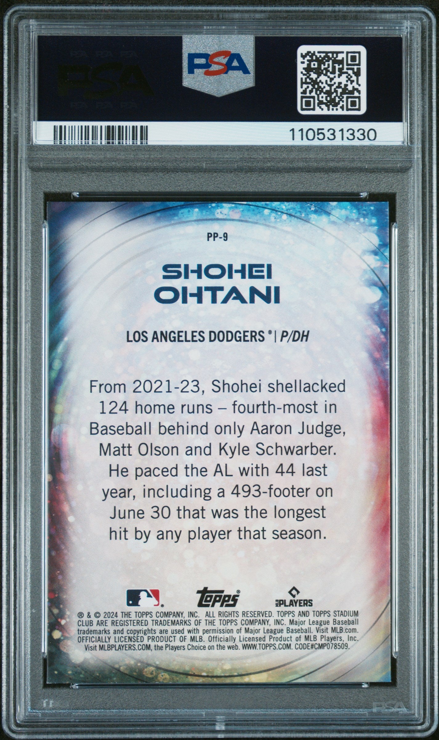 2024 Topps Stadium Club Power Packed #PP9 Shohei Ohtani PSA 9
