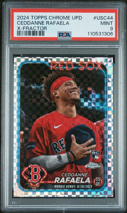 2024 Topps Chrome Update #USC44 Ceddanne Rafaela X-Fractor PSA 9