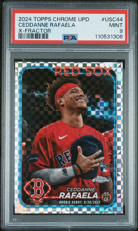 2024 Topps Chrome Update #USC44 Ceddanne Rafaela X-Fractor PSA 9