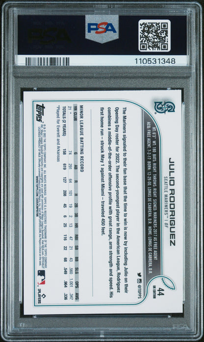 2022 Topps Uk Edition #44 Julio Rodriguez PSA 9
