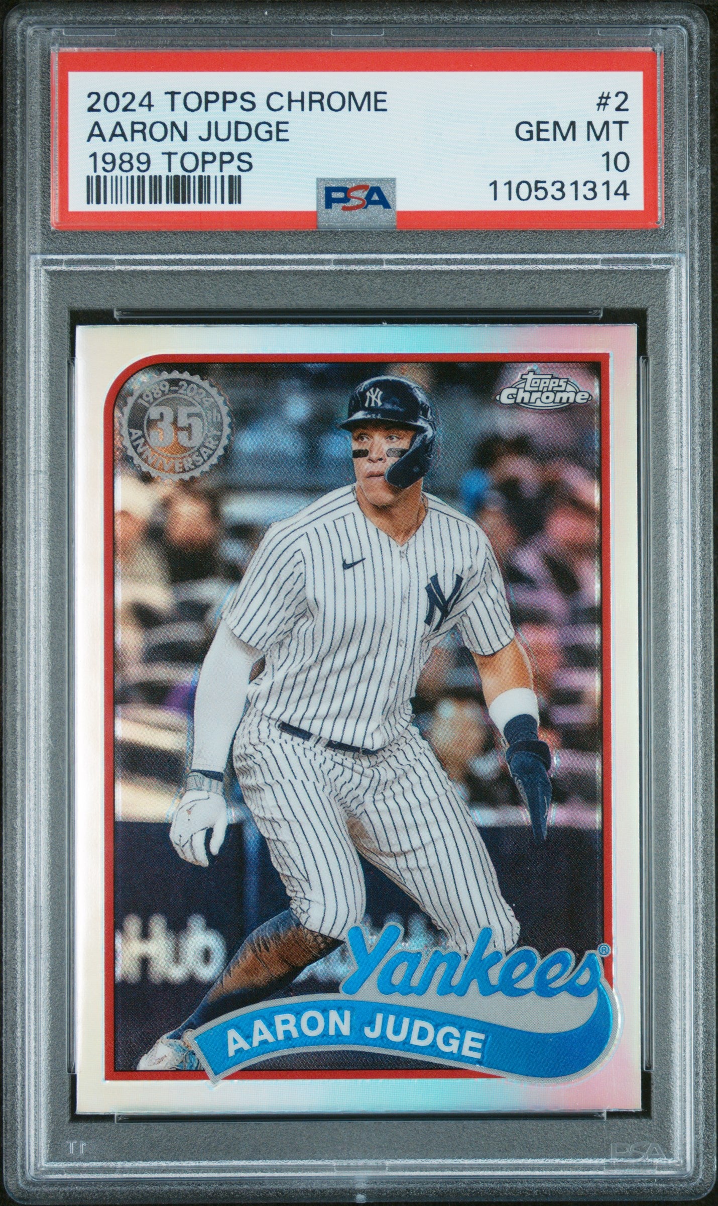 2024 Topps Chrome 1989 Topps Baseball #2 Aaron Judge PSA 10
