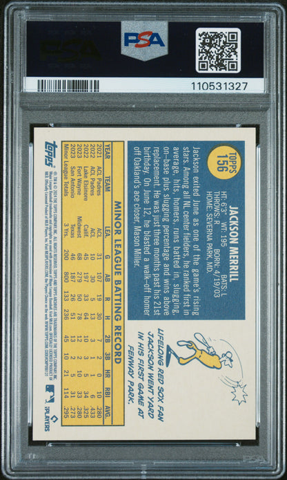 2024 Topps Archives #156 Jackson Merrill PSA 10