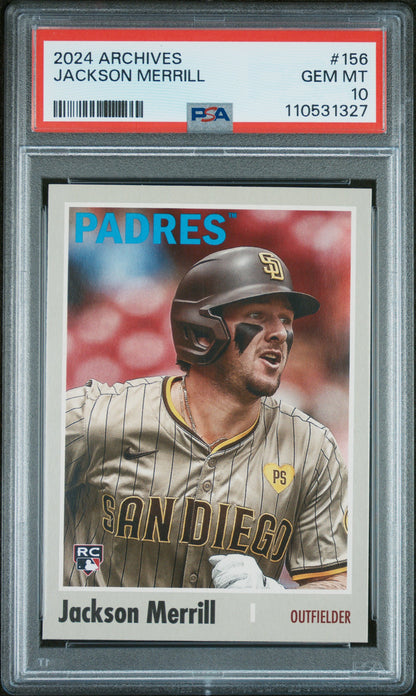 2024 Topps Archives #156 Jackson Merrill PSA 10