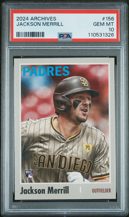 2024 Topps Archives #156 Jackson Merrill PSA 10