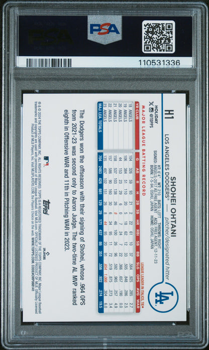 2024 Topps Holiday #H1 Shohei Ohtani Holiday Tree PSA 10