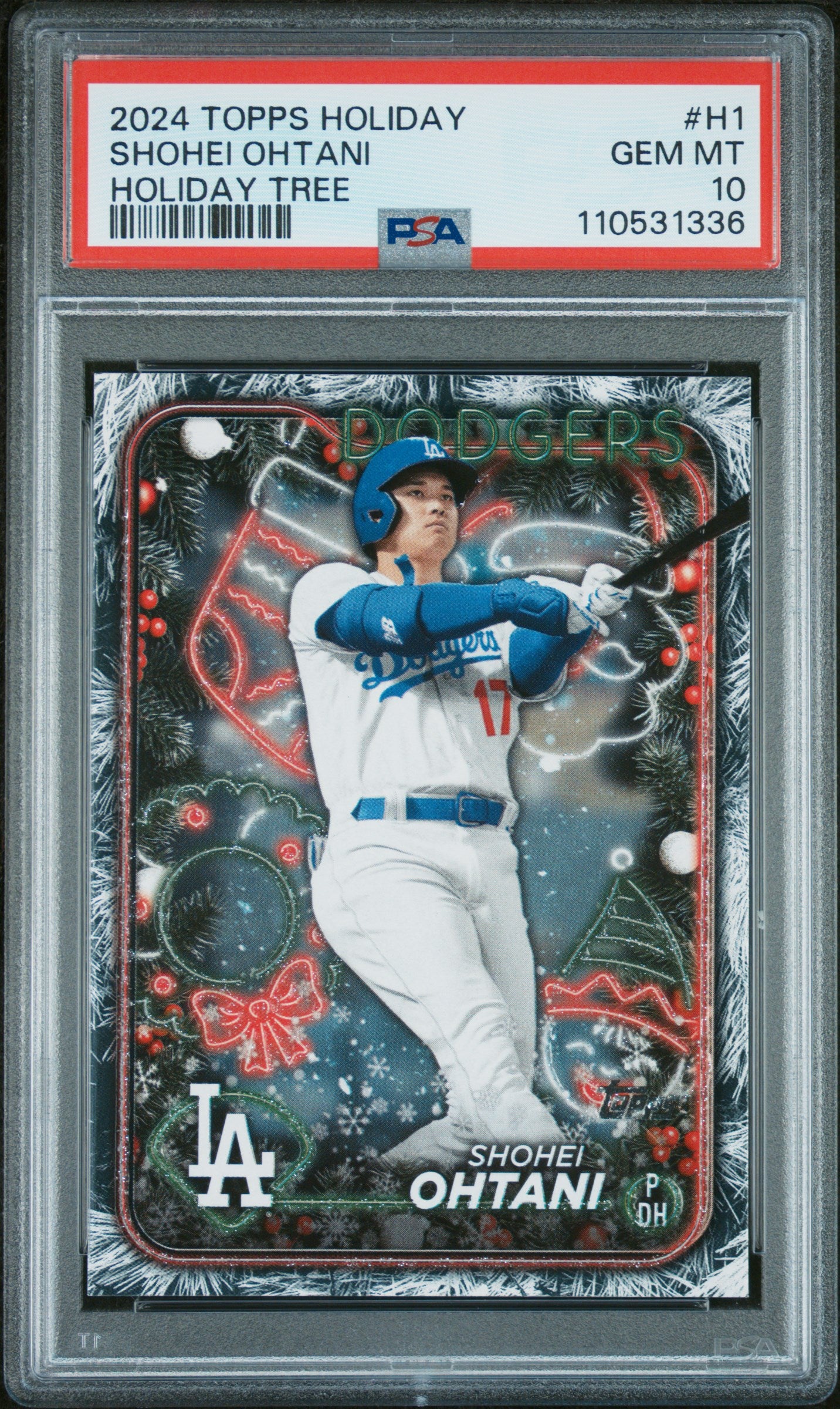 2024 Topps Holiday #H1 Shohei Ohtani Holiday Tree PSA 10