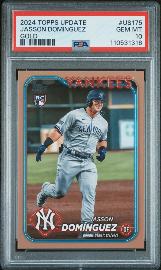 2024 Topps Update #US175 Jasson Dominguez Gold PSA 10