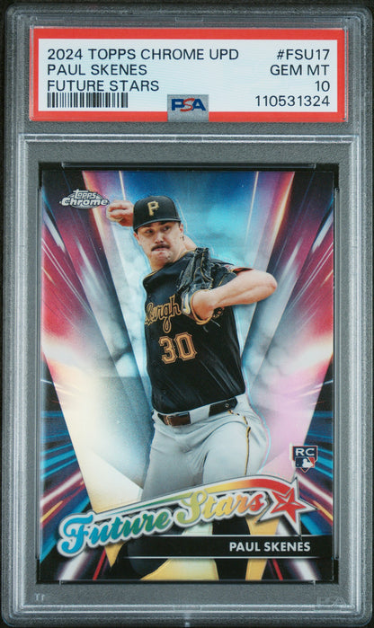 2024 Topps Chrome Update Future Stars #FSU17 Paul Skenes PSA 10