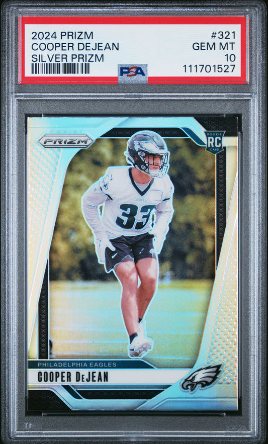 2024 Panini Prizm #321 Cooper Dejean Silver Prizm PSA 10