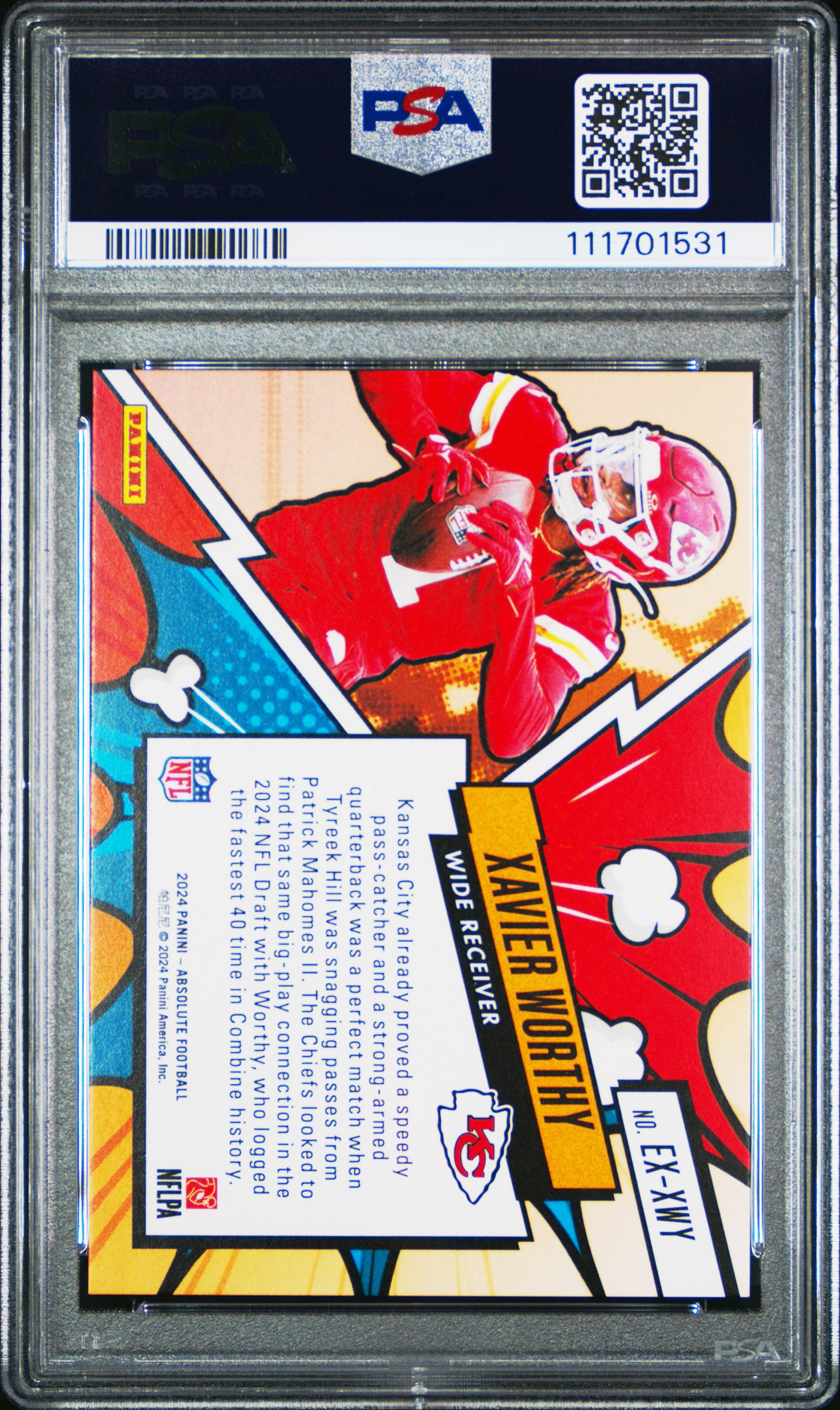 2024 Panini Absolute Explosive #EXXWY Xavier Worthy PSA 10