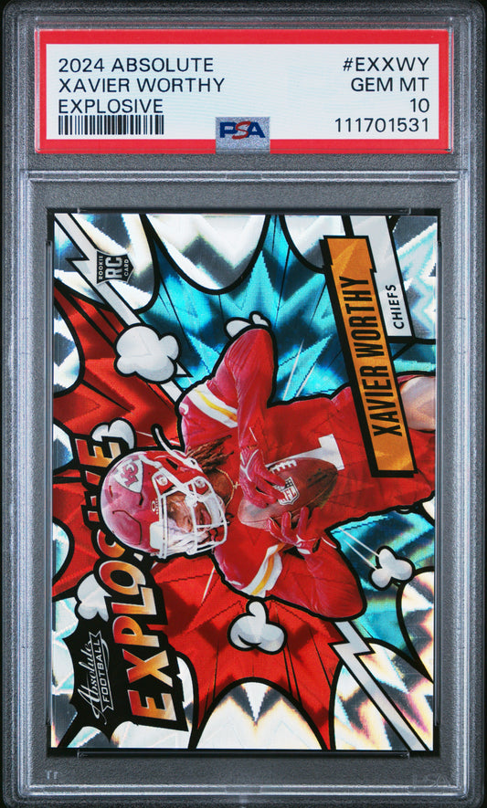 2024 Panini Absolute Explosive #EXXWY Xavier Worthy PSA 10