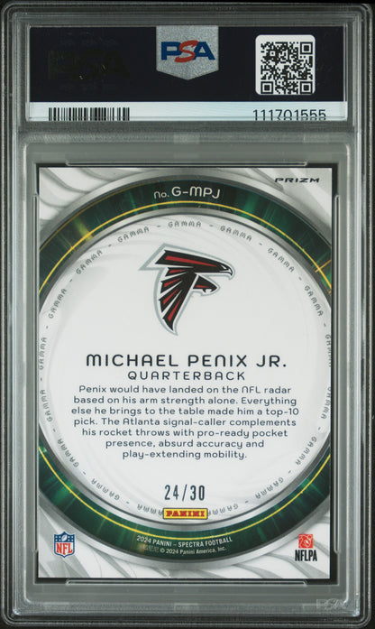 2024 Panini Spectra Gamma #GMPJ Michael Penix Jr. Gamma-Meta PSA 10