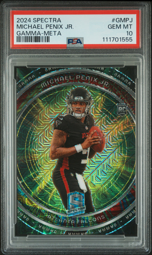 2024 Panini Spectra Gamma #GMPJ Michael Penix Jr. Gamma-Meta PSA 10