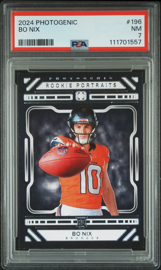 2024 Panini Photogenic #196 Bo Nix PSA 7