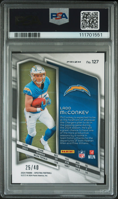 2024 Panini Spectra #127 Ladd Mcconkey Astral PSA 9