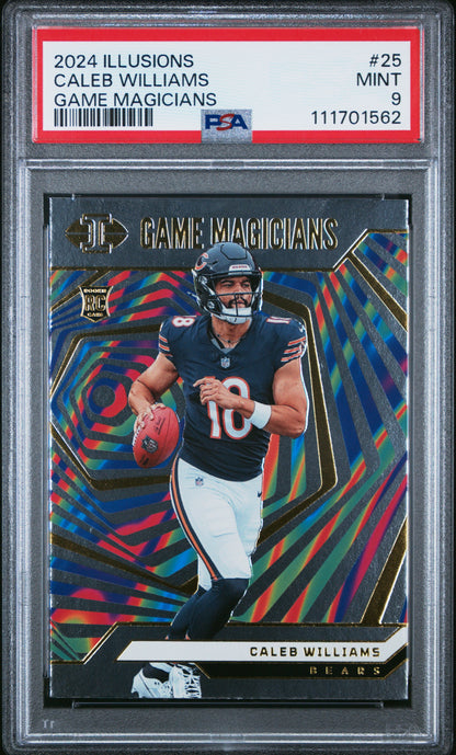 2024 Panini Illusions Game Magicians #25 Caleb Williams PSA 9