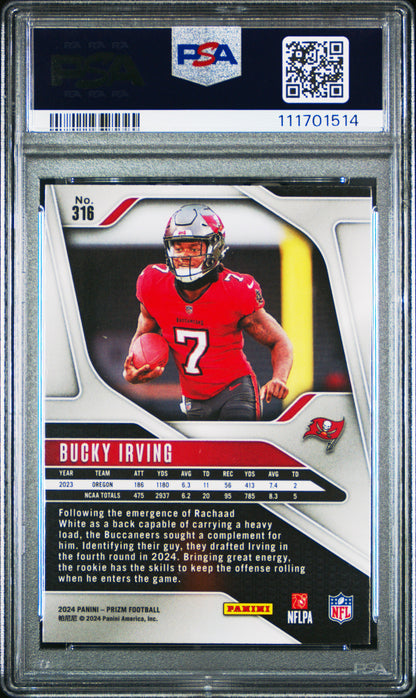 2024 Panini Prizm #316 Bucky Irving PSA 9