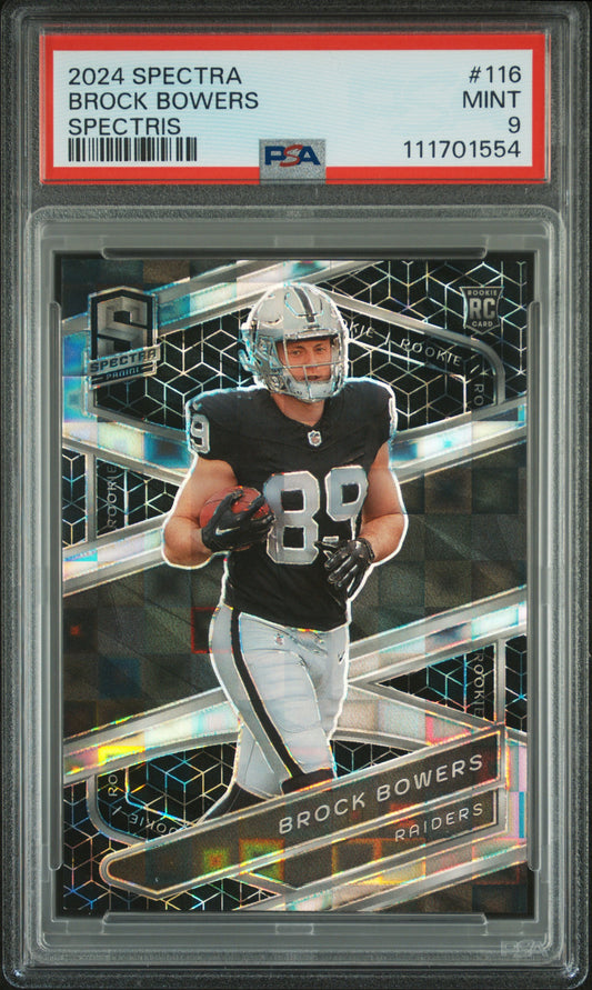 2024 Panini Spectra #116 Brock Bowers Spectris PSA 9