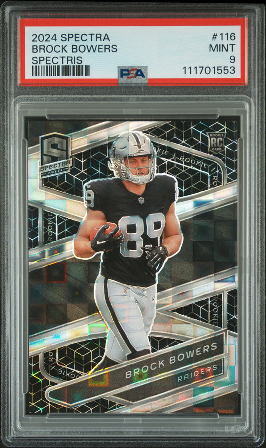 2024 Panini Spectra #116 Brock Bowers Spectris PSA 9