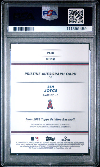 2024 Topps Pristine Pristine Autographs #PABJ Ben Joyce Green Pristine PSA 10