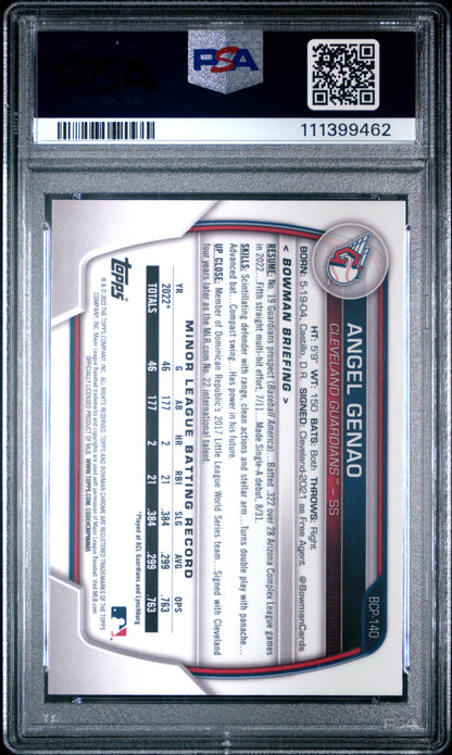 2023 Bowman Chrome Prospects #BCP140 Angel Genao Chrome Prospects PSA 10