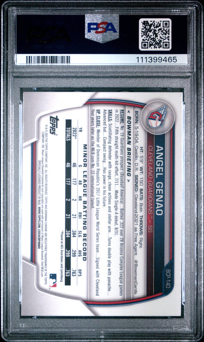 2023 Bowman Chrome Prospects #BCP140 Angel Genao Chrome Prospects PSA 10